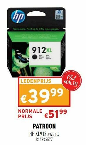 Trafic Patroon hp xl912 zwart aanbieding