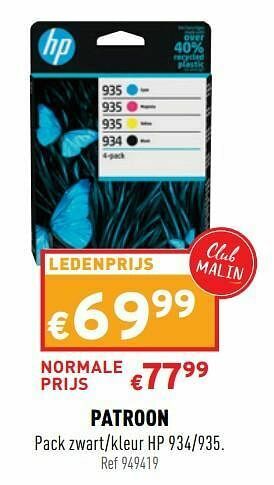 Trafic Patroon pack zwart-kleur hp 934-935 aanbieding