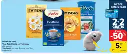 Carrefour Infusie of thee Yogi Tea, Ricola en Twinings aanbieding