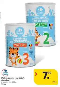 Carrefour Melk in poeder voor baby’s Carrefour aanbieding