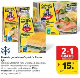 Carrefour Bereide gerechten Captain’s Bistro Iglo aanbieding