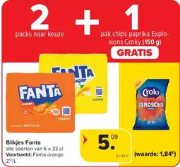 Carrefour Blikjes Fanta aanbieding