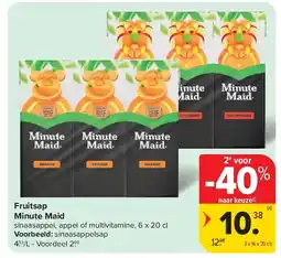 Carrefour Fruitsap Minute Maid aanbieding