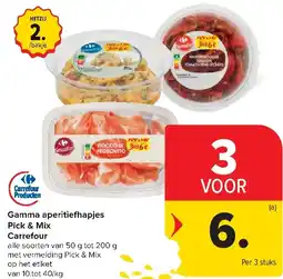Carrefour Gamma aperitiefhapjes Pick & Mix Carrefour aanbieding