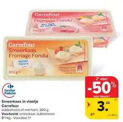 Carrefour Smeerkaas in vlootje Carrefour aanbieding