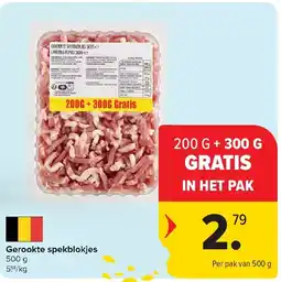Carrefour Gerookte spekblokjes aanbieding