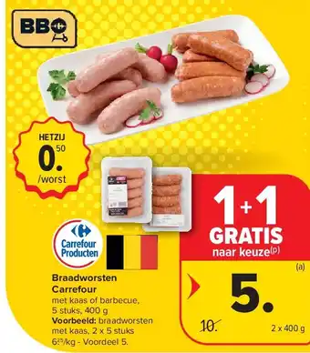 Carrefour Braadworsten Carrefour aanbieding