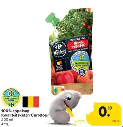 Carrefour 100% appelsap Kwaliteitsketen Carrefour aanbieding