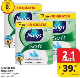 Carrefour Toiletpapier Nalys Soft aanbieding
