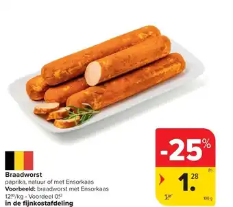 Carrefour Braadworst aanbieding
