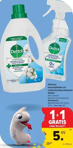 Carrefour Gamma wasmiddelen en onderhoudsproducten Dettol aanbieding
