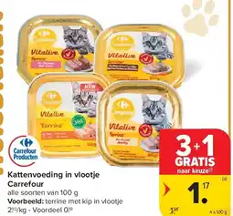 Carrefour Kattenvoeding in vlootje Carrefour aanbieding