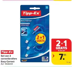 Carrefour Set van 3 correctierollers Easy Correct aanbieding