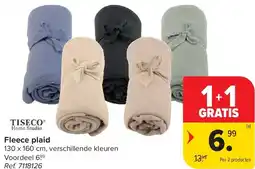 Carrefour Fleece plaid aanbieding