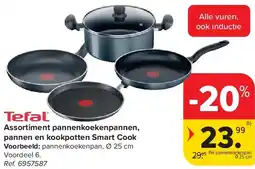 Carrefour Assortiment pannenkoekenpannen, pannen en kookpotten Smart Cook aanbieding
