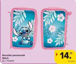 Carrefour Gevulde pennenzak Stitch aanbieding