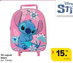 Carrefour 3D rugzak Stitch aanbieding