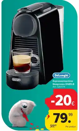 Carrefour Espressomachine Nespresso EN85.B aanbieding