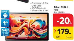 Carrefour Tablet 14XL + folio aanbieding