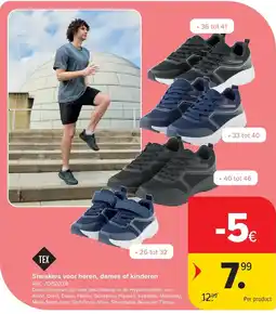 Carrefour Sneakers voor heren, dames of kinderen aanbieding