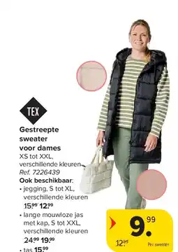 Carrefour Gestreepte sweater voor dames aanbieding