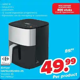 Carrefour Airfryer HAF6LDR2000-25 aanbieding