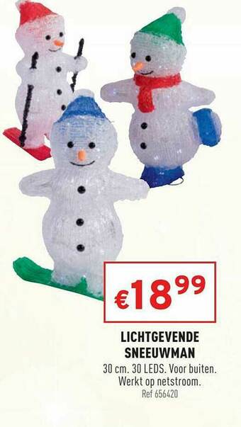 Lichtgevende Sneeuwman