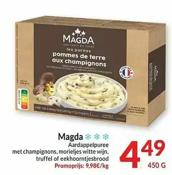 Magda aardappelpuree met champignons morieljes witte wijn truffel of eekhoorntjesbrood