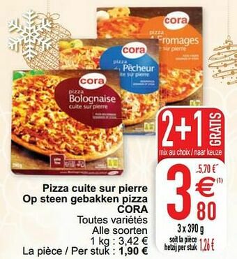 Cora Pizza cuite sur pierre op steen gebakken pizza cora aanbieding