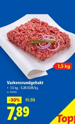 Lidl Varkensrundgehakt aanbieding