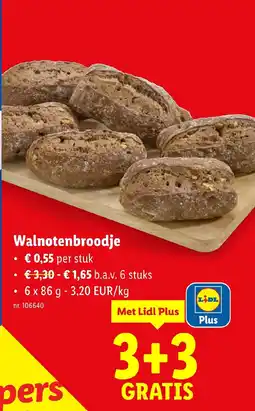 Lidl Walnotenbroodje aanbieding
