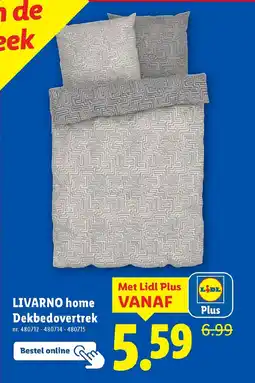 Lidl Livarno home Dekbedovertrek aanbieding