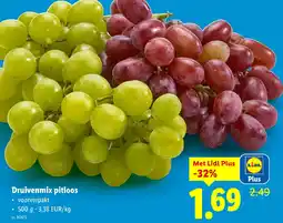 Lidl Druivenmix pitloos aanbieding