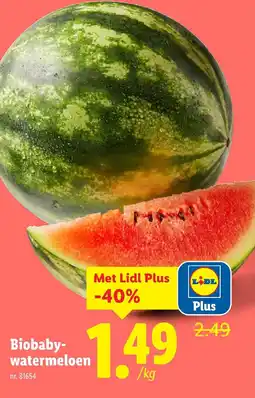 Lidl Biobaby watermeloen aanbieding