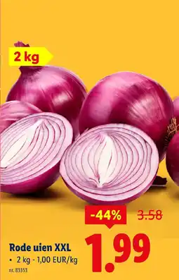 Lidl Rode uien XXL aanbieding