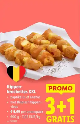 Lidl Kippenbrochettes XXL aanbieding
