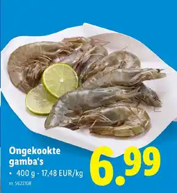 Lidl Ongekookte gamba's aanbieding