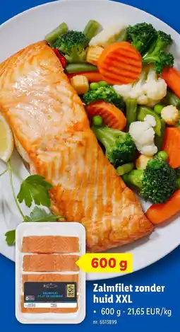 Lidl Zalmfilet zonder huid XXL aanbieding