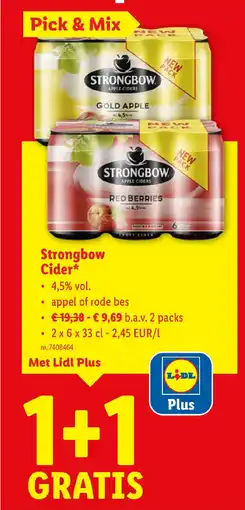 Lidl Strongbow Cider 4,5% vol aanbieding