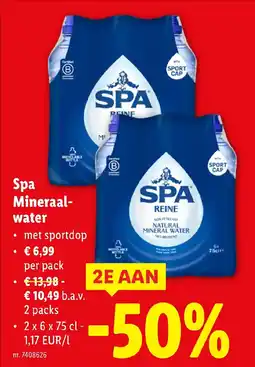 Lidl Spa Mineraalwater aanbieding