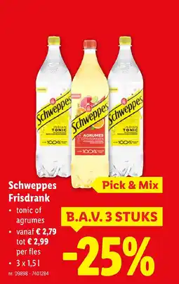Lidl Schweppes Frisdrank aanbieding