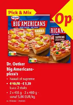 Lidl Dr. Oetker Big Americans- pizza's aanbieding