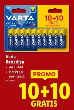 Lidl Varta Batterijen aanbieding