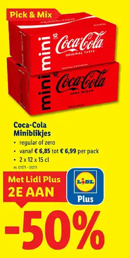 Lidl Coca-Cola Miniblikjes aanbieding