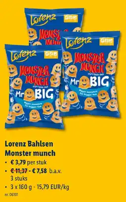 Lidl Lorenz Bahlsen Monster munch aanbieding