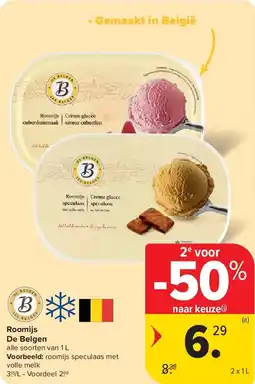 Carrefour Roomijs De Belgen aanbieding