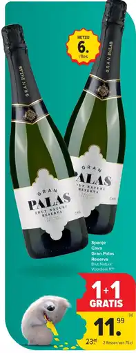 Carrefour Spanje Cava Gran Palas Reserva aanbieding