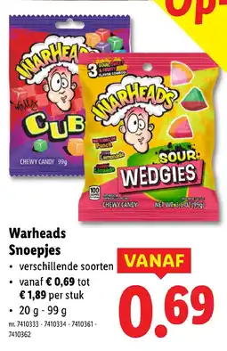 Lidl Warheads Snoepjes aanbieding
