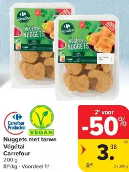 Carrefour Nuggets met tarwe Végétal Carrefour aanbieding