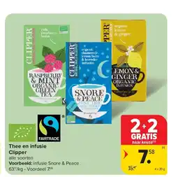 Carrefour Thee en infusie Clipper aanbieding